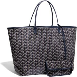 Goyard Navy GM Tote with pouch!